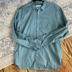 Urban Outfitters Blue Gray Button Up Large 100% Cotton